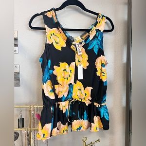 Dolan Anthropologie NWT new with tags floral spring 100% silk blouse